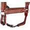 Show in main carousel: Perri's Leather Buckstitch Leather Horse Halter, Chestnut/White, Horse slide 3 of 5