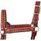 Show in main carousel: Perri's Leather Buckstitch Leather Horse Halter, Chestnut/White, Horse slide 4 of 5