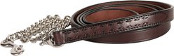 Perri's Leather Buckstitch with Chain Horse Lead, 7-ft, Havana/Black