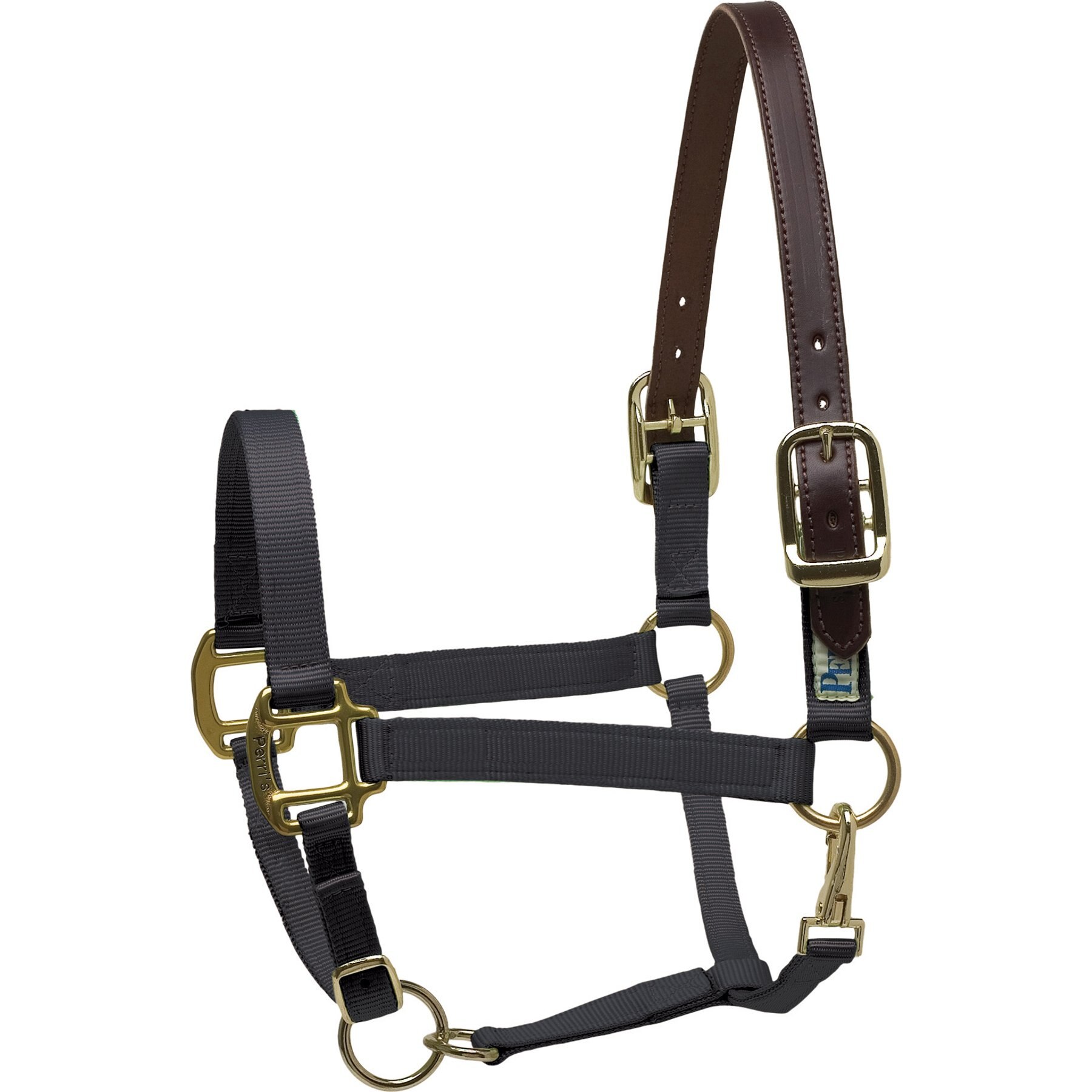 Perri's Leather Safety Horse Halter, Black, Mini B
