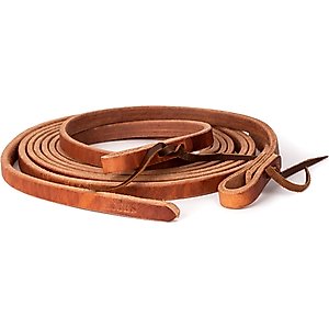 Perri's Leather Tie End 1/2-in Harness Leather Western Horse Reins, Light Havana, 7.5-ft