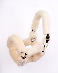 Perri's Leather Sheepskin Shipping Horse Halter, Havana, Cob