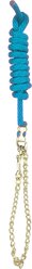 Perri's Leather Nylon with Chain Horse Lead, 8-ft, Turquoise