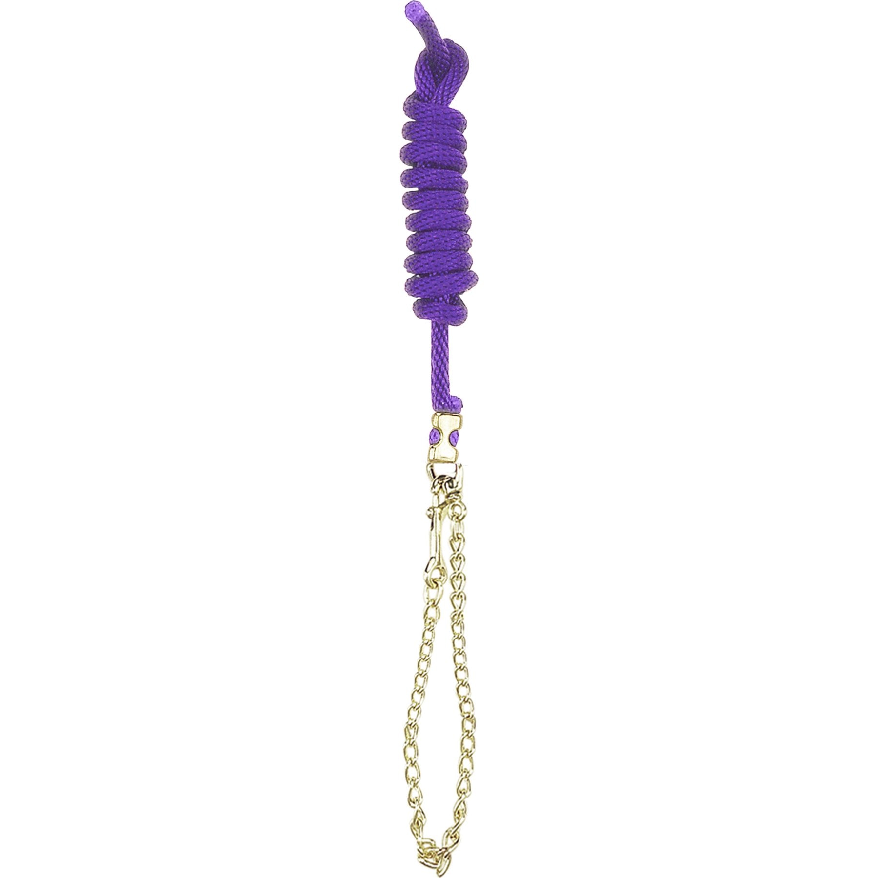 Perri's Leather Nylon with Chain Horse Lead, 8-ft, Purple