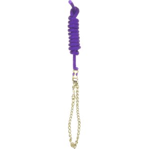 Perri's Leather Nylon with Chain Horse Lead, 8-ft, Purple