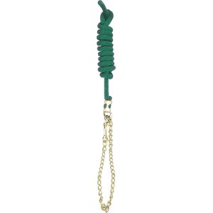 Perri's Leather Nylon with Chain Horse Lead, 8-ft, Hunter Green