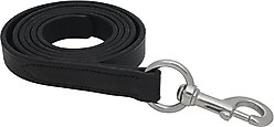 Perri's Leather Leather Silver Snap Horse Lead, 6-ft, Black