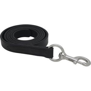 Perri's Leather Leather Silver Snap Horse Lead, 6-ft, Black