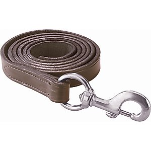 Perri's Leather Leather Silver Snap Horse Lead, 6-ft, Havana