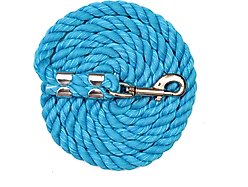 Perri's Leather 1/2-in Cotton Horse Lead, 6-ft, Turquoise