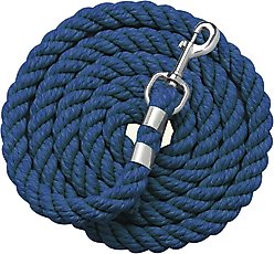 Perri's Leather 1/2-in Cotton Horse Lead, 6-ft, Navy