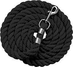 Perri's Leather 1/2-in Cotton Horse Lead, 6-ft, Black