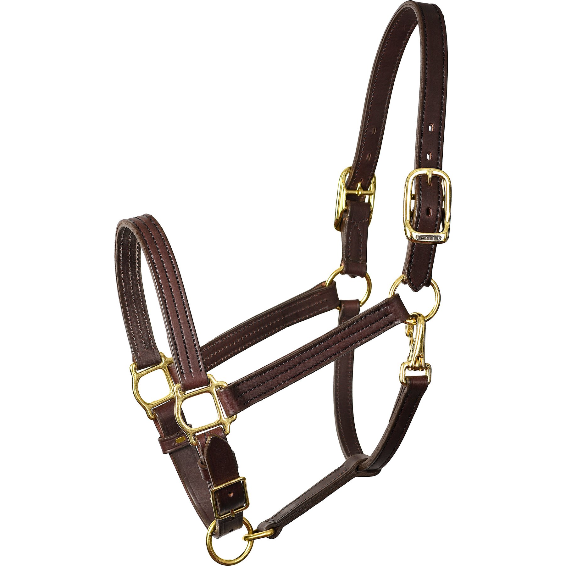 Perri's Leather 1-in Turnout Horse Halter, Havana, Draft