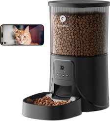 IMIPAW Stainless Steel Remote Control WiFi Automatic Cat & Small Dog Pet Feeder, 4-L