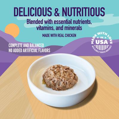 Show full view: A Strong Heart Chicken Entree Wet Cat Food Split Cup, 2.6-oz Split Cups, case of 10 slide 5 of 11