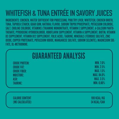 Show full view: A Strong Heart Whitefish & Tuna Entree Wet Cat Food Split Cup, 2.6-oz Split Cup, case of 10 slide 6 of 11