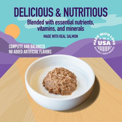 Show full view: A Strong Heart Salmon Entree Wet Cat Food Split Cup, 2.6-oz Split Cups, case of 10 slide 5 of 11