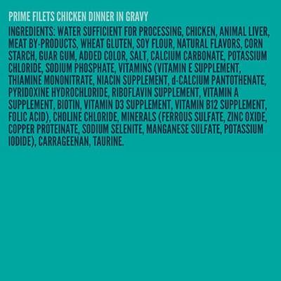 Show full view: A Strong Heart Prime Filets Chicken Dinner in Gravy Wet Cat Food, 5.5-oz, case of 24 slide 6 of 9