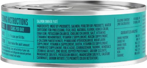 Show full view: A Strong Heart Salmon Dinner Paté Wet Cat Food, 5.5-oz, case of 24 slide 4 of 10