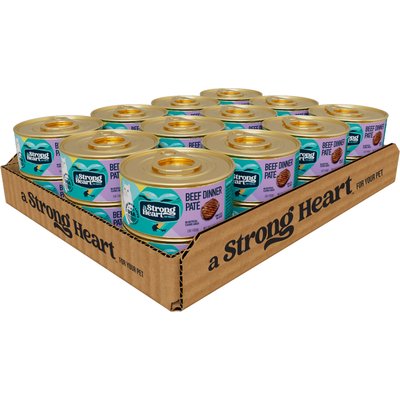 A Strong Heart A Strong Heart Beef Dinner Paté Wet Cat Food, 3-oz, case of 24