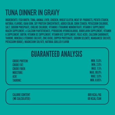 Show full view: A Strong Heart Tuna Dinner in Gravy Wet Cat Food, 3-oz, case of 24 slide 6 of 10