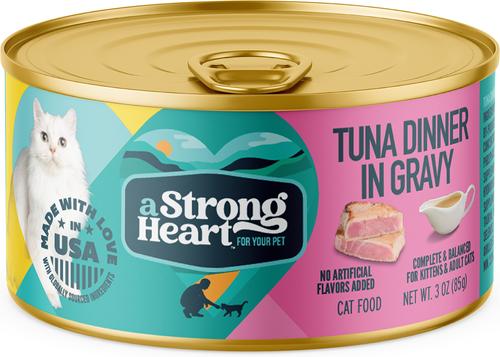 Show full view: A Strong Heart Tuna Dinner in Gravy Wet Cat Food, 3-oz, case of 24 slide 3 of 10