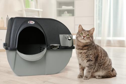 Show full view: Omega Paw Roll 'n Clean Elite Self Cleaning Cat Litter Box, Large slide 5 of 8