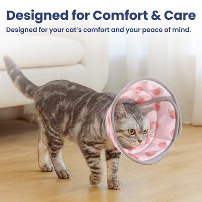 Show full view: PawsPik Adjustable Dog & Cat Recovery Soft-Cone, Peach, Medium slide 10 of 10