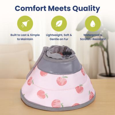 Show full view: PawsPik Adjustable Dog & Cat Recovery Soft-Cone, Peach, Medium slide 5 of 10