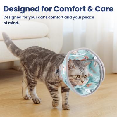 Show full view: PawsPik Adjustable Dog & Cat Recovery Soft-Cone, Light Blue, Large slide 10 of 11