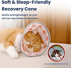 PawsPik Adjustable Dog & Cat Recovery Soft-Cone, Peach, Small slide 2 of 9