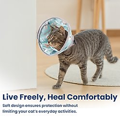 PawsPik Adjustable Dog & Cat Recovery Soft-Cone, Light Blue, Medium slide 2 of 9