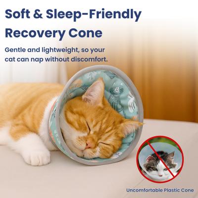 Show full view: PawsPik Adjustable Dog & Cat Recovery Soft-Cone, Light Blue, Large slide 3 of 11