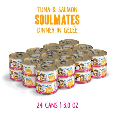 Show full view: BFF Tuna & Salmon Soulmates Dinner in Gelee Canned Cat Food, 3-oz, case of 24 slide 3 of 13