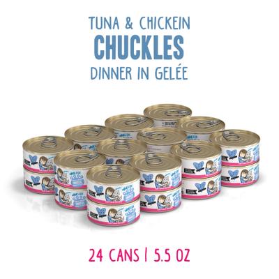 Show full view: BFF Tuna & Chicken Chuckles Dinner in Gelee Canned Cat Food, 5.5-oz, case of 24 slide 3 of 13