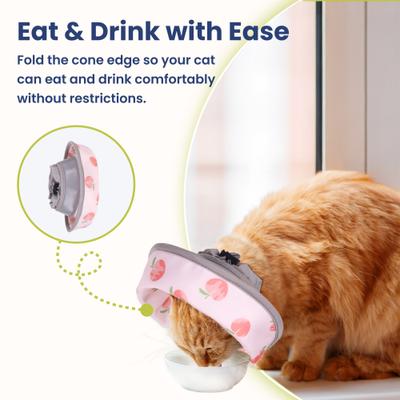Show full view: PawsPik Adjustable Dog & Cat Recovery Soft-Cone, Peach, Medium slide 6 of 10