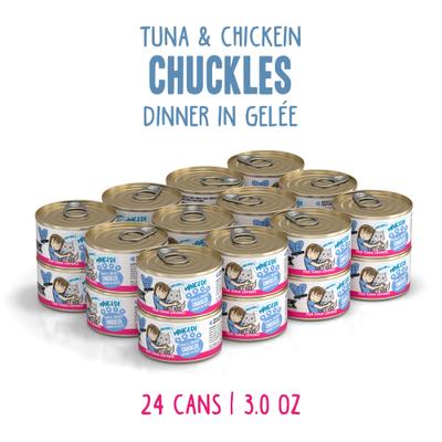 Show full view: BFF Tuna & Chicken Chuckles Dinner in Gelee Canned Cat Food, 3-oz, case of 24 slide 3 of 13