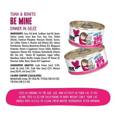 Show full view: BFF Tuna & Bonito Be Mine Dinner in Gelee Canned Cat Food, 5.5-oz, case of 24 slide 5 of 13