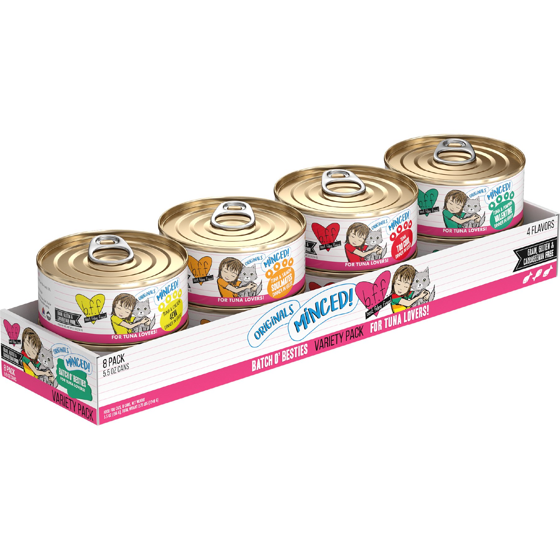 BFF Batch 'O Besties Variety Pack Canned Cat Food, 5.5-oz, case of 8