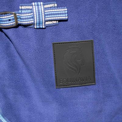 Show full view: Equinavia Norse Fleece Horse Cooler, Skipper Blue/Clear Sky, 80-in slide 5 of 7