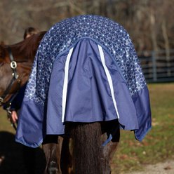Equinavia Arktis Regular Neck Light Weight 100g Horse Turnout Blanket, Skipper Blue, 75-in slide 2 of 9