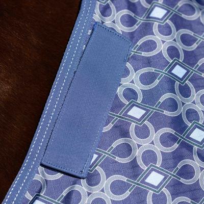 Show full view: Equinavia Arktis Regular Neck Midweight 200-g Horse Turnout Blanket, Skipper Blue, 84-in slide 8 of 9