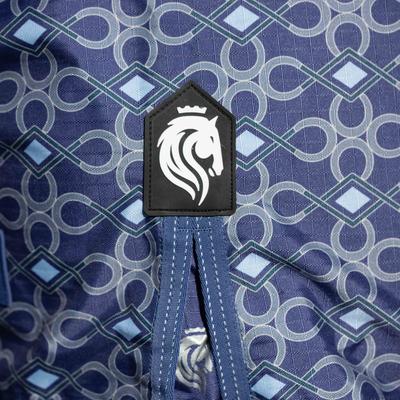 Show full view: Equinavia Arktis Regular Neck Midweight 200-g Horse Turnout Blanket, Skipper Blue, 84-in slide 6 of 9