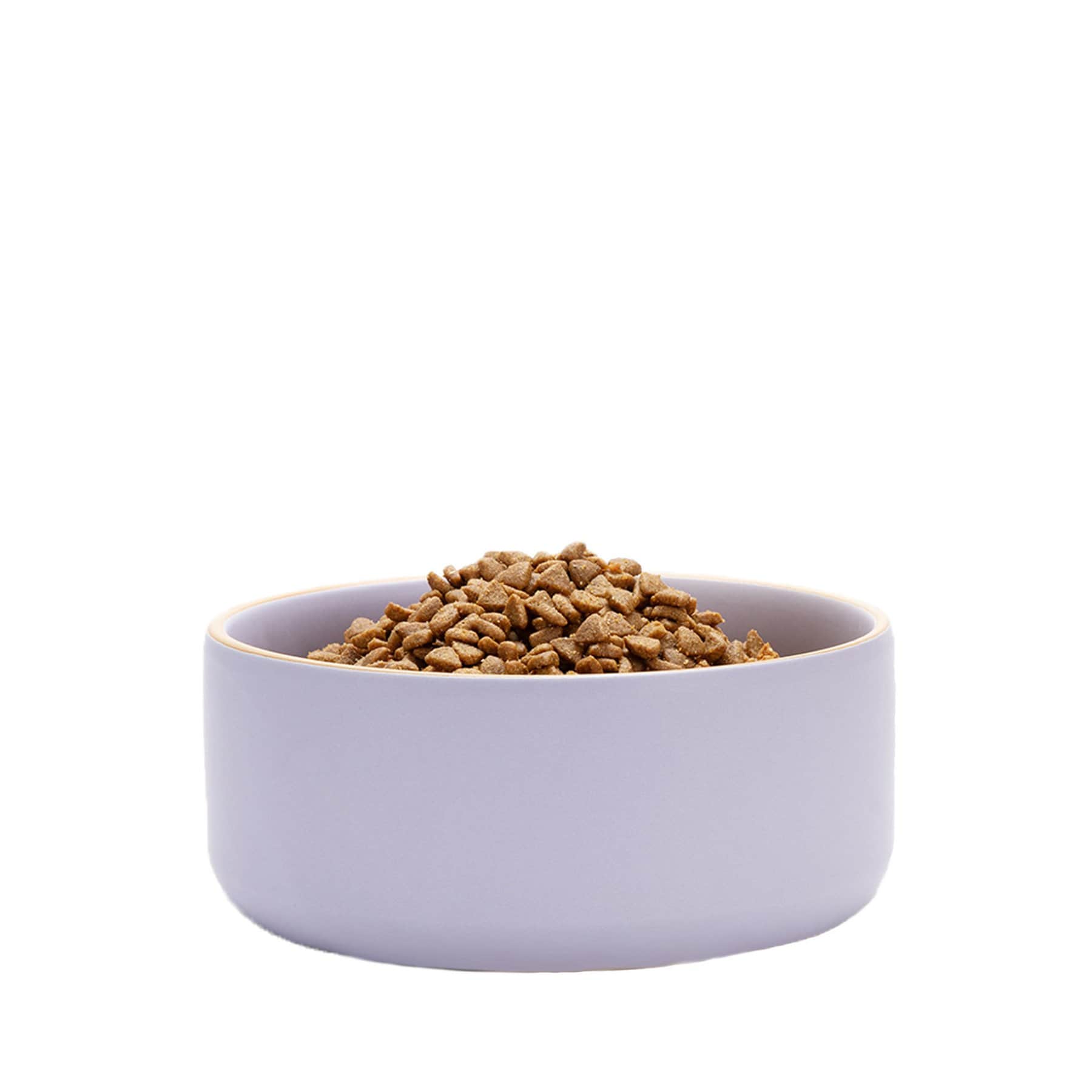 Waggo Edge Ceramic Dog & Cat Bowl, Lavender, 9-cup