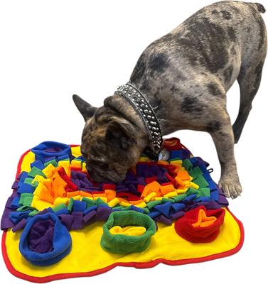 Show full view: Piggy Poo and Crew Rooting Snuffle Pig Mat, Rainbow, 18 x 20-in slide 3 of 5