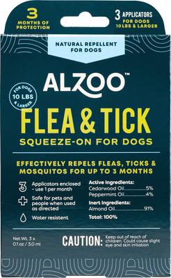 Show full view: ALZOO Plant-Based Flea & Tick Squeeze-On Dog + All in One Tick Remover slide 2 of 9