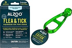 ALZOO Plant-Based Flea & Tick Squeeze-On Dog + All in One Tick Remover
