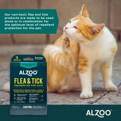 Show full view: ALZOO Natural Plant Based Flea & Tick Spot-On for Cats, 0.03-oz tube slide 5 of 8