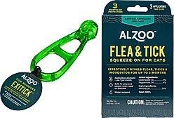 ALZOO Plant Based Flea & Tick Squeeze-On Cat + All in One Tick Remover