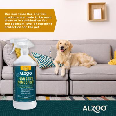 Show full view: ALZOO Natural Plant Based Flea & Tick Home Spray for Dogs & Cats, 32-fl oz bottle slide 5 of 8